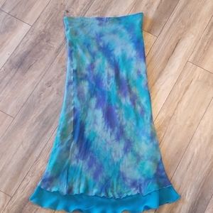 Karen Kane 100% silk maxi skirt